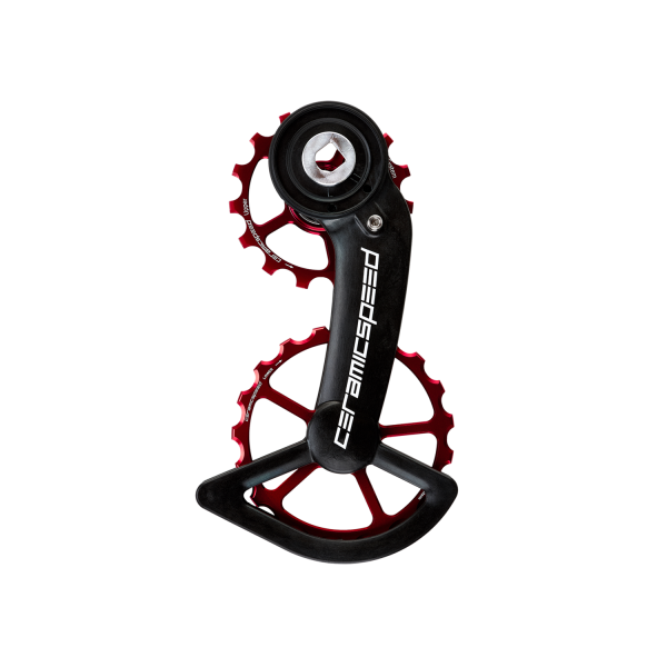 CeramicSpeed OSPW SRAM Red/Force AXS Oversized galinio perjungėjo kojelė su ratukais | Standard | Red