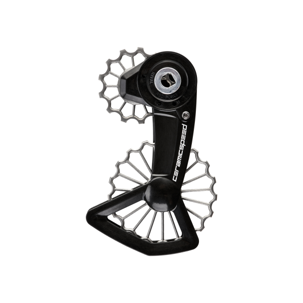 CeramicSpeed OSPW X 3D Ti SRAM AXS XPLR Oversized galinio perjungėjo kojelė su ratukais | Coated | Titanium