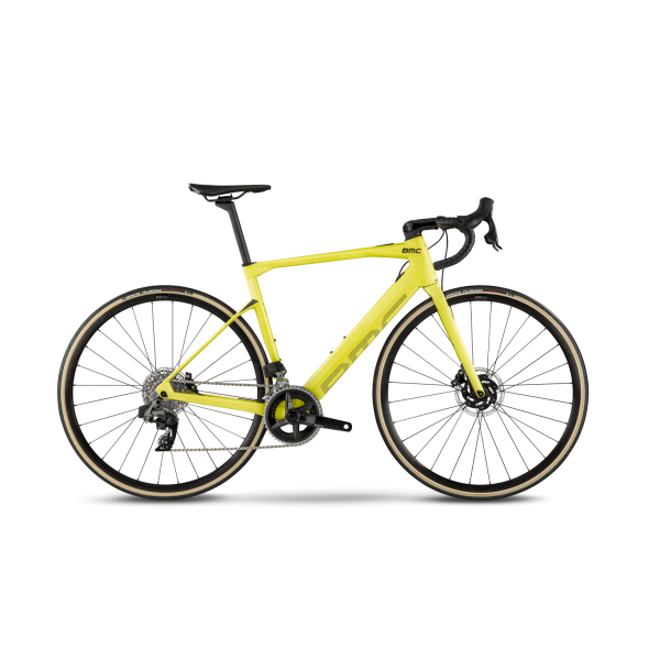 BMC Roadmachine AMP Two elektrinis dviratis / Lime Yellow - Midnight Blue
