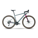 BMC UnReStricted AL Three Gravel+ dviratis | Metallic Grey Green - Fuchsia