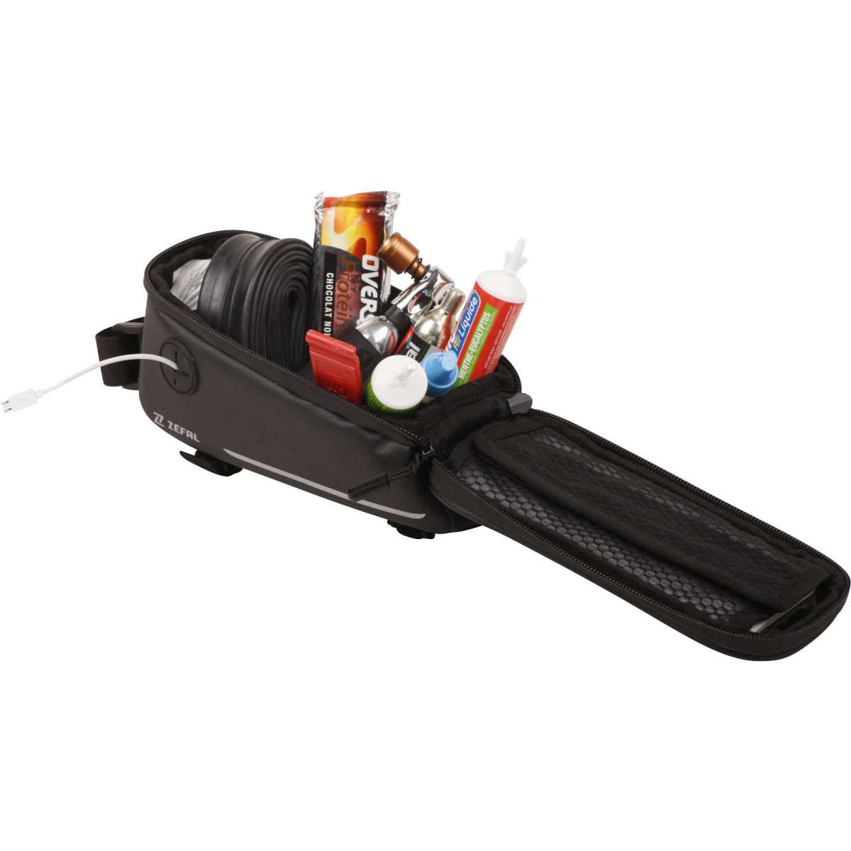 Zéfal Console Pack Borsa Da Telaio Per Bici - Poliestere 420D Con Supporto Smartphone - Impermeabile E Antiscivolo - Volume 0,8L - Taglia Unica