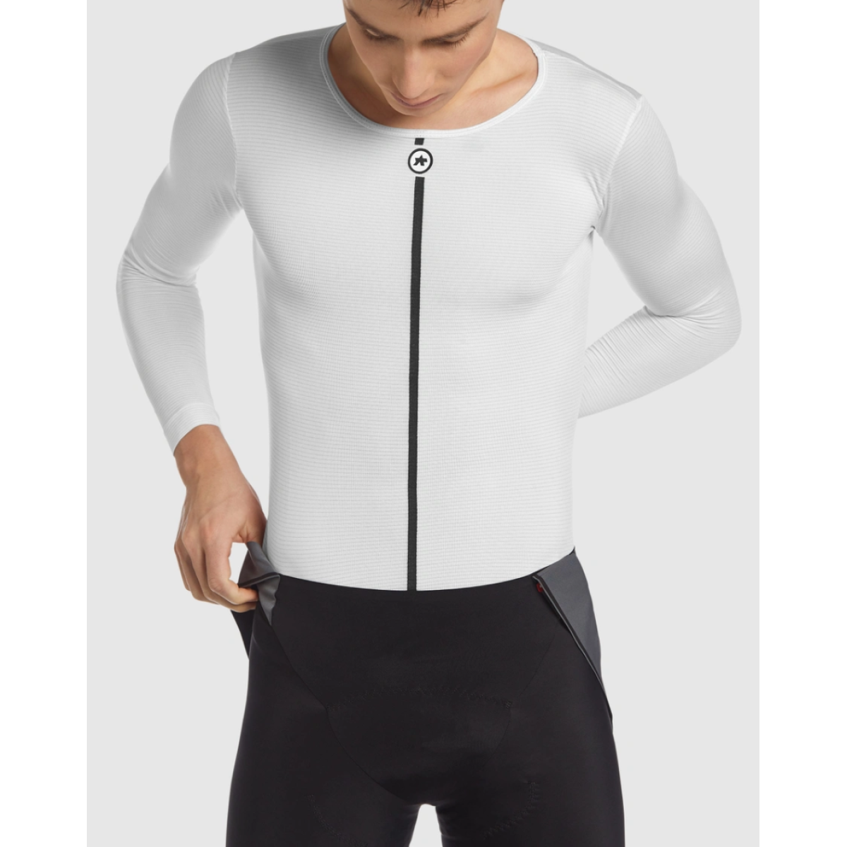 Assos Summer LS vyriški apatiniai marškinėliai / Holy White Assos Summer LS vyriški apatiniai marškinėliai / Holy White