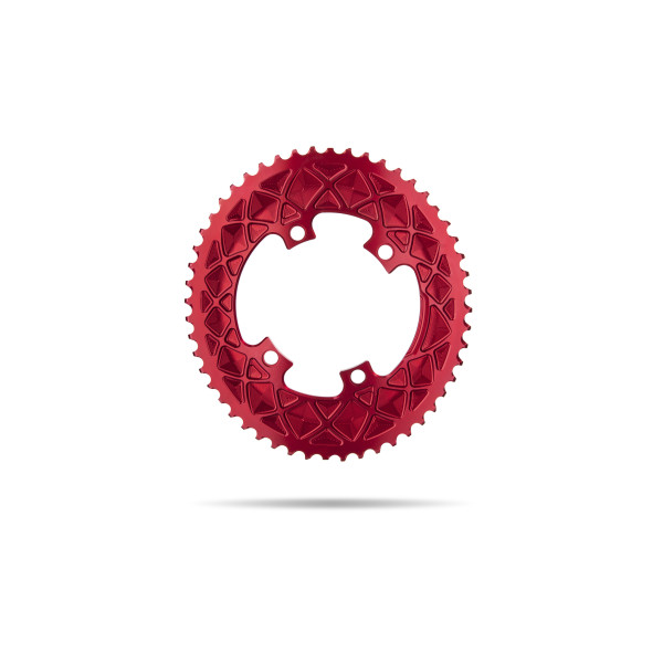 AbsoluteBlack Road Oval Premium 110BCD Chainring | Red