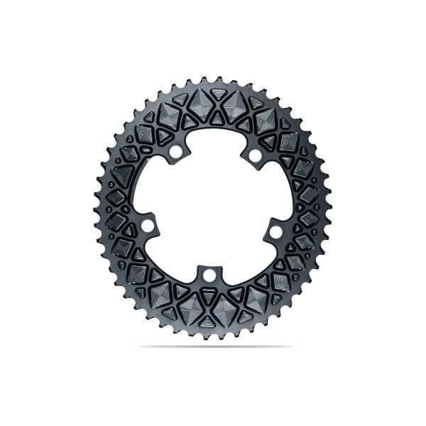 AbsoluteBlack Road Oval Premium Chainring | 110 BCD | 2x10-speed | Grey