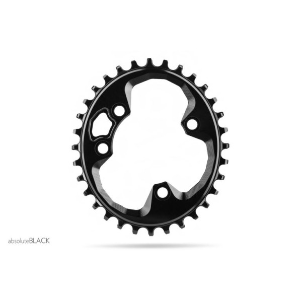 AbsoluteBlack ROTOR Oval Chainring | 76 BCD | 1x12/11/10/9-speed