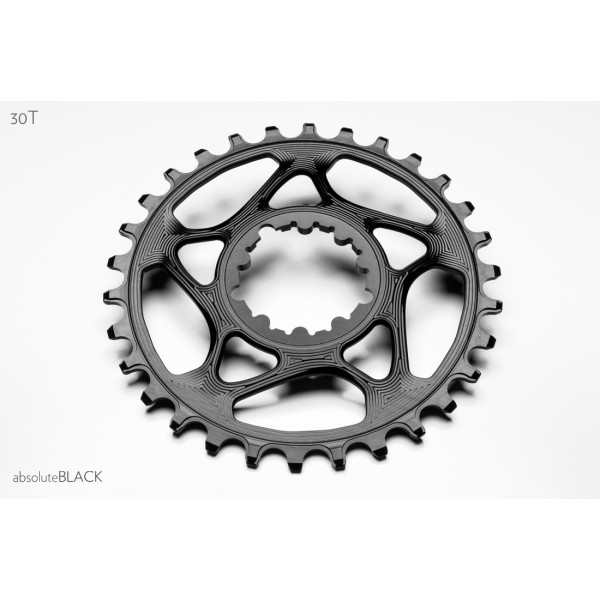 AbsoluteBlack Round GXP Chainring | 3 mm Offset | DM | 1x12/11/10-speed