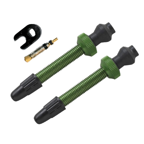 Barbieri Tubeless Valve Aluminium SV 45mm 2 pieces | Green