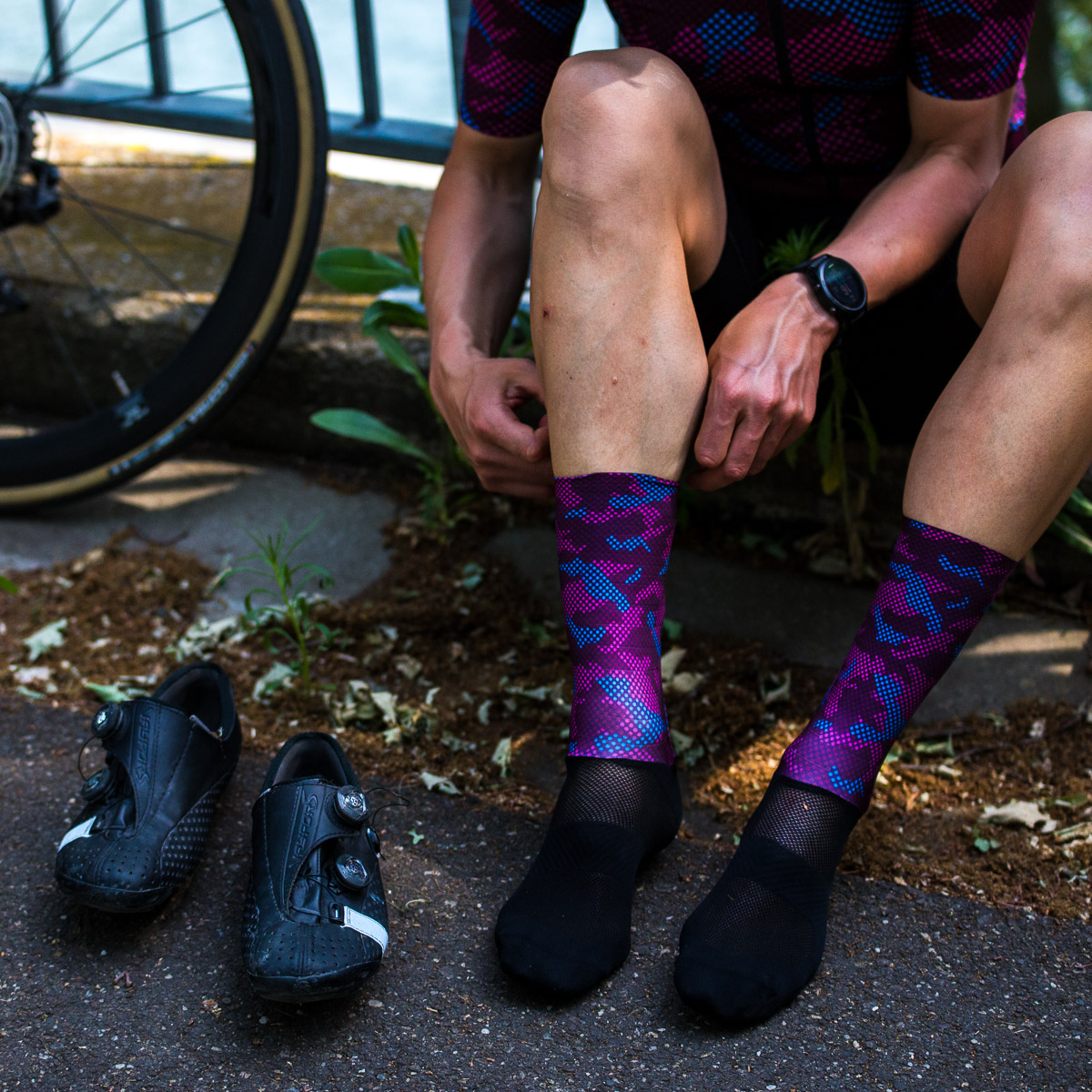 Bioracer Epic Camo21 Olive Yellow Sock Bioracer Epic Camo21 Olive Yellow Sock