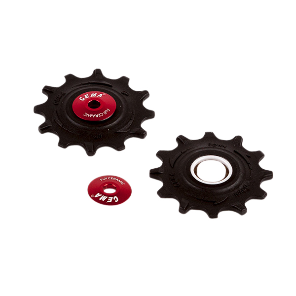 Cema Pulley Wheels plastic - 9/10/11 speed - Full Ceramic / Black 