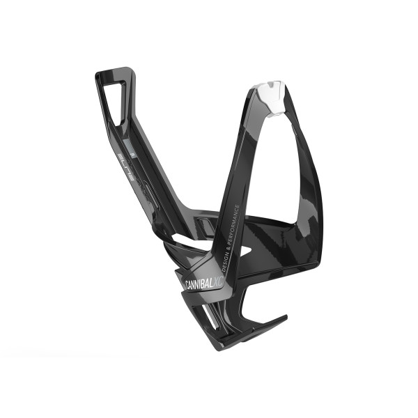 Elite Cannibal XC Bottle Cage | Glossy Black - White