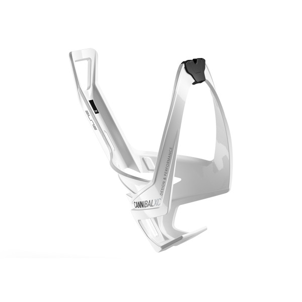 Elite Cannibal XC Bottle Cage | Glossy White - Black