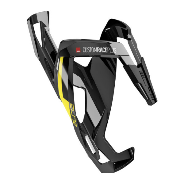 Elite Custom Race Plus Bottle Cage | Glossy Black - Yellow