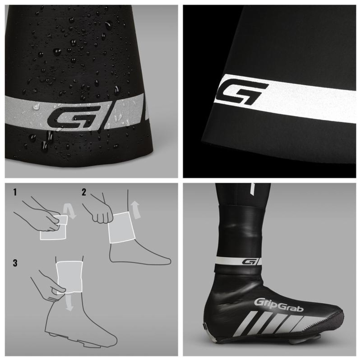 GripGrab CyclinGaiter Rainy Weather blauzdinės | Black GripGrab CyclinGaiter Rainy Weather blauzdinės | Black