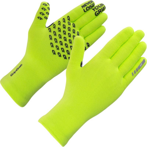 GripGrab Waterproof Knitted Thermal Gloves | Yellow Hi-Vis