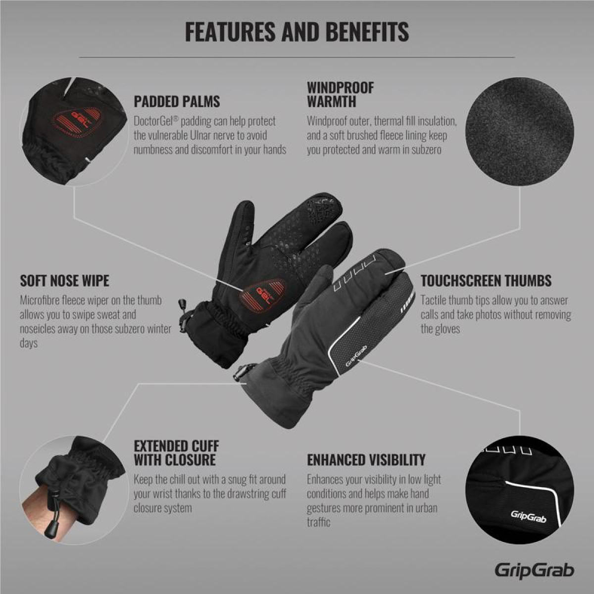 GripGrab Nordic Deep Winter pirštinės GripGrab Nordic Deep Winter pirštinės