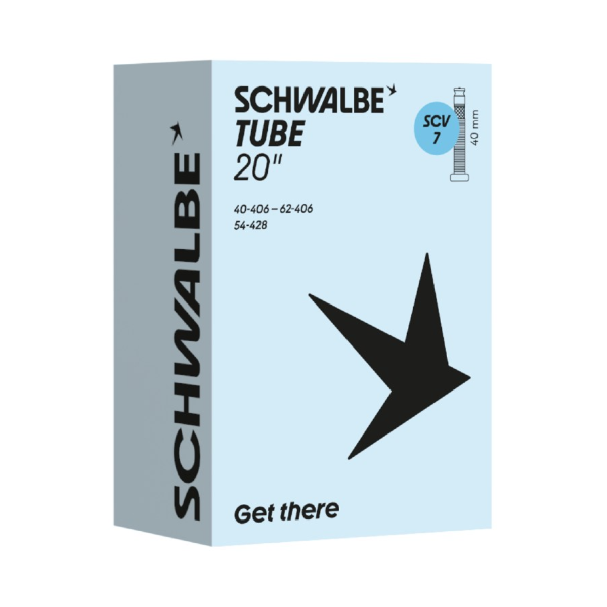 Schwalbe 20" Inner Tube 7 | SCV CLIK Valve 40 mm | 40/62-406