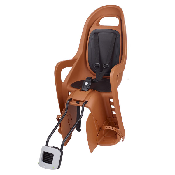 Polisport Groovy FF 29" vaikiška kėdutė dviračiui ant rėmo, Caramel Brown Black