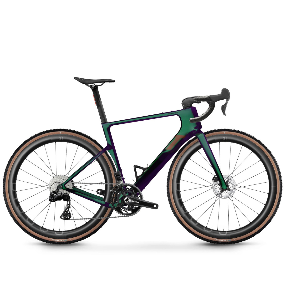 3T Racemax 2 Italia Gravel dviratis | Shimano GRX Di2 2x12 | Discus 45I40 LTD | Smeraldo 3T Racemax 2 Italia Gravel dviratis | Shimano GRX Di2 2x12 | Discus 45I40 LTD | Smeraldo