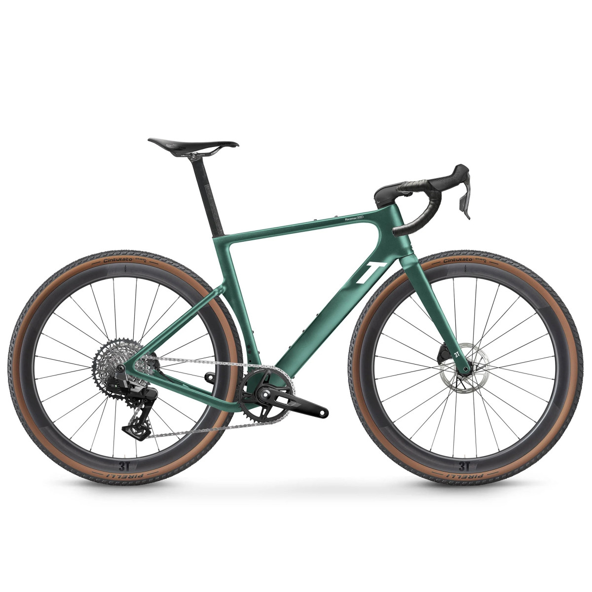 3T Racemax WPNT Gravel dviratis | SRAM Rival XPLR AXS 1x13 | Discus 40|30 | Turchese 3T Racemax WPNT Gravel dviratis | SRAM Rival XPLR AXS 1x13 | Discus 40|30 | Turchese