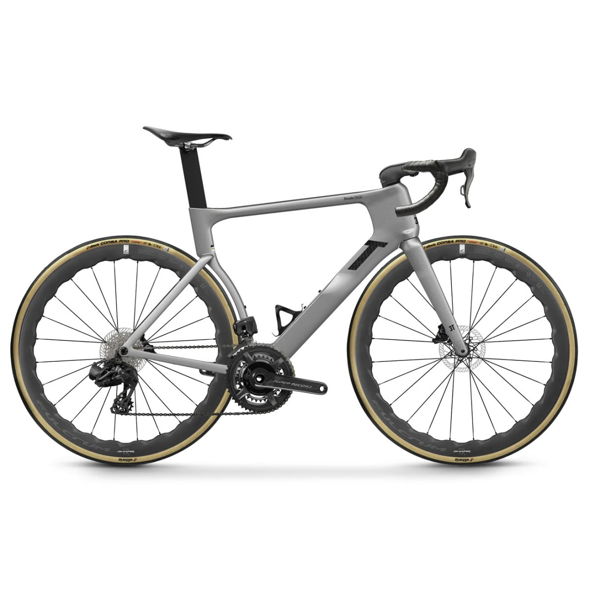3T Strada Italia plento dviratis | Campagnolo Super Record PM 2x13 | Fulcrum Sharq 42 | Argento