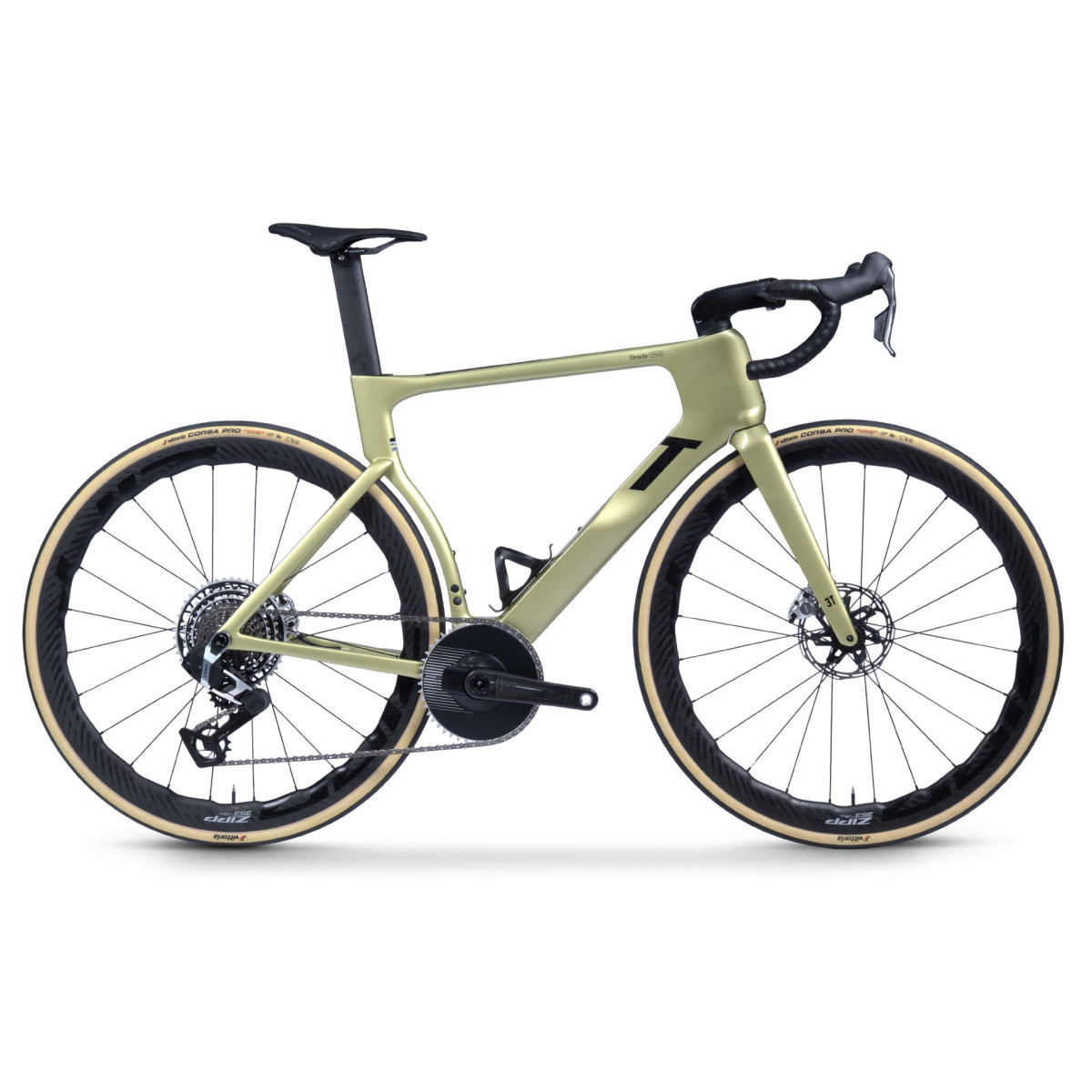 3T Strada WPNT Road Bike | Shimano Ultegra Di2 2x12 | DISCUS 40|30 | Verdeoro