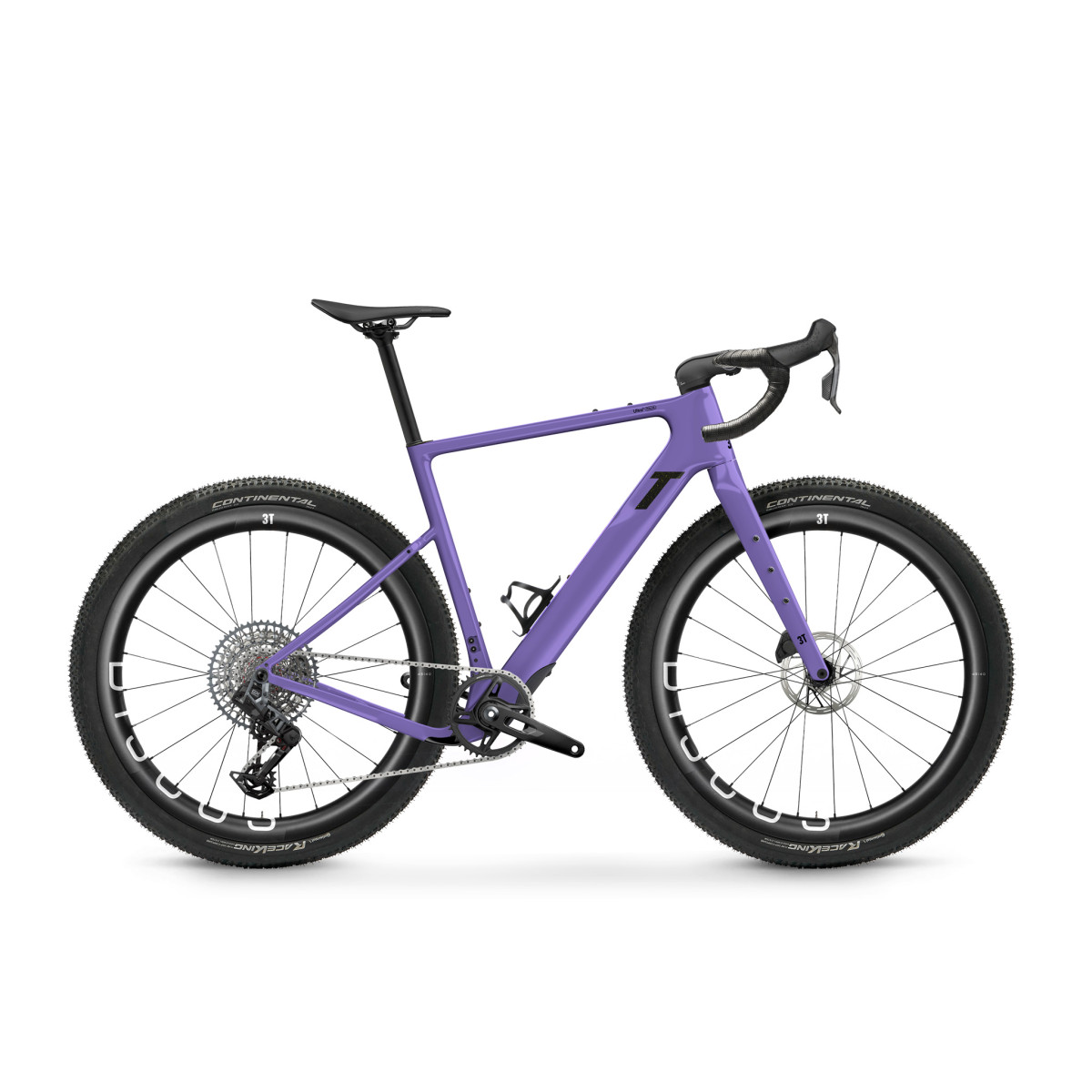 3T Ultra 2 Italia Gravel Bike | SRAM Rival E1/GX Eagle Transmission AXS 1x12 | DISCUS 45|21 | Glicine