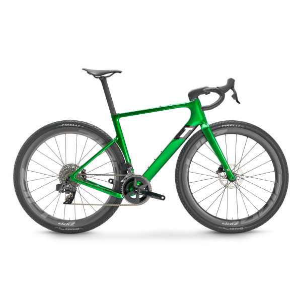 3T Racemax Italia Sram Rival AXS 2x12 Gravel dviratis / Verde