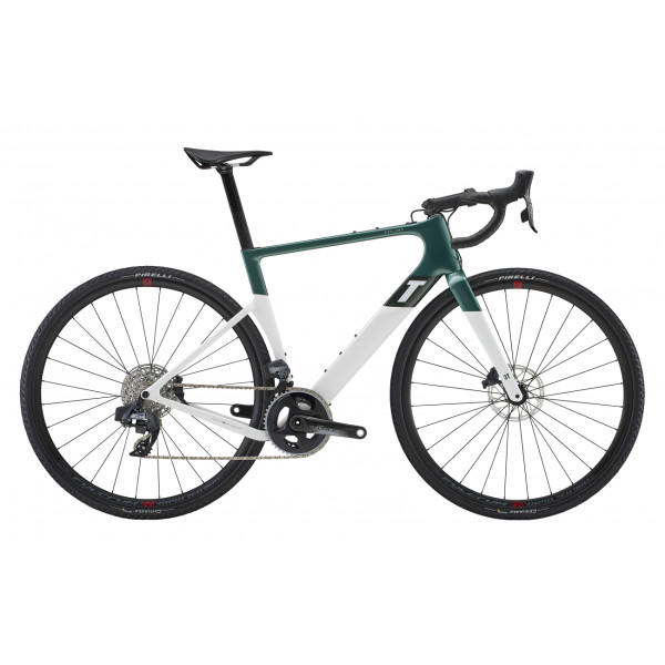 3T RaceMax Sram Force D1 AXS 2x12 Gravel dviratis | Emerald - White
