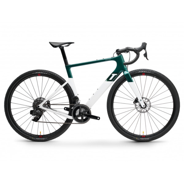 3T RaceMax Sram Rival AXS 2x12 Gravel dviratis / Emerald - White