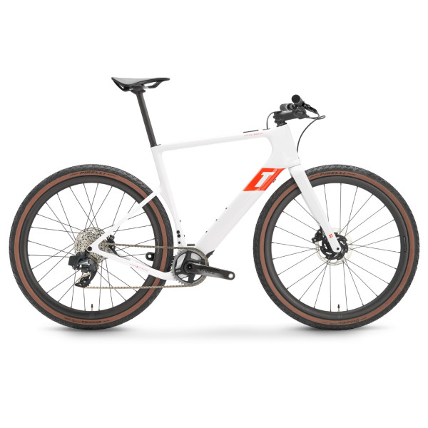 3T Ultra Boost Urban Force D1 XPLR AXS 1x12 elektrinis dviratis | White - Red (3T DiscusPlus)