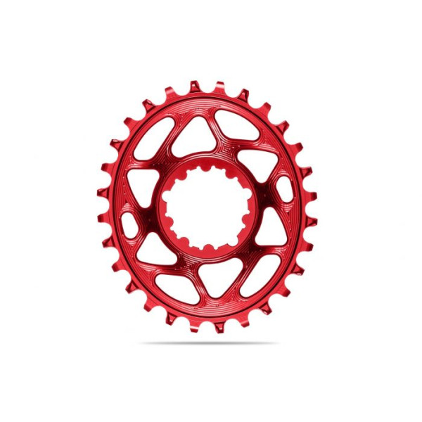 AbsoluteBlack Sram OVAL GXP Chainring | 6mm Offset | DM | 1x12/11/10-speed | Red