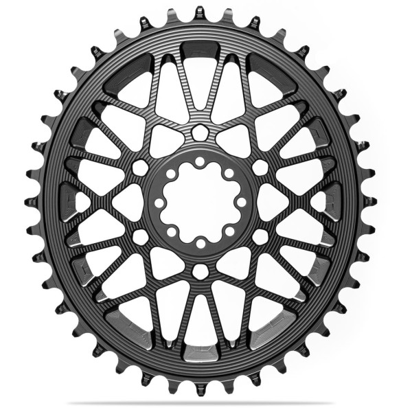AbsoluteBlack OVAL AXS SRAM Gravel Chainring | 8 Bolt | 1x13/12-speed | Black