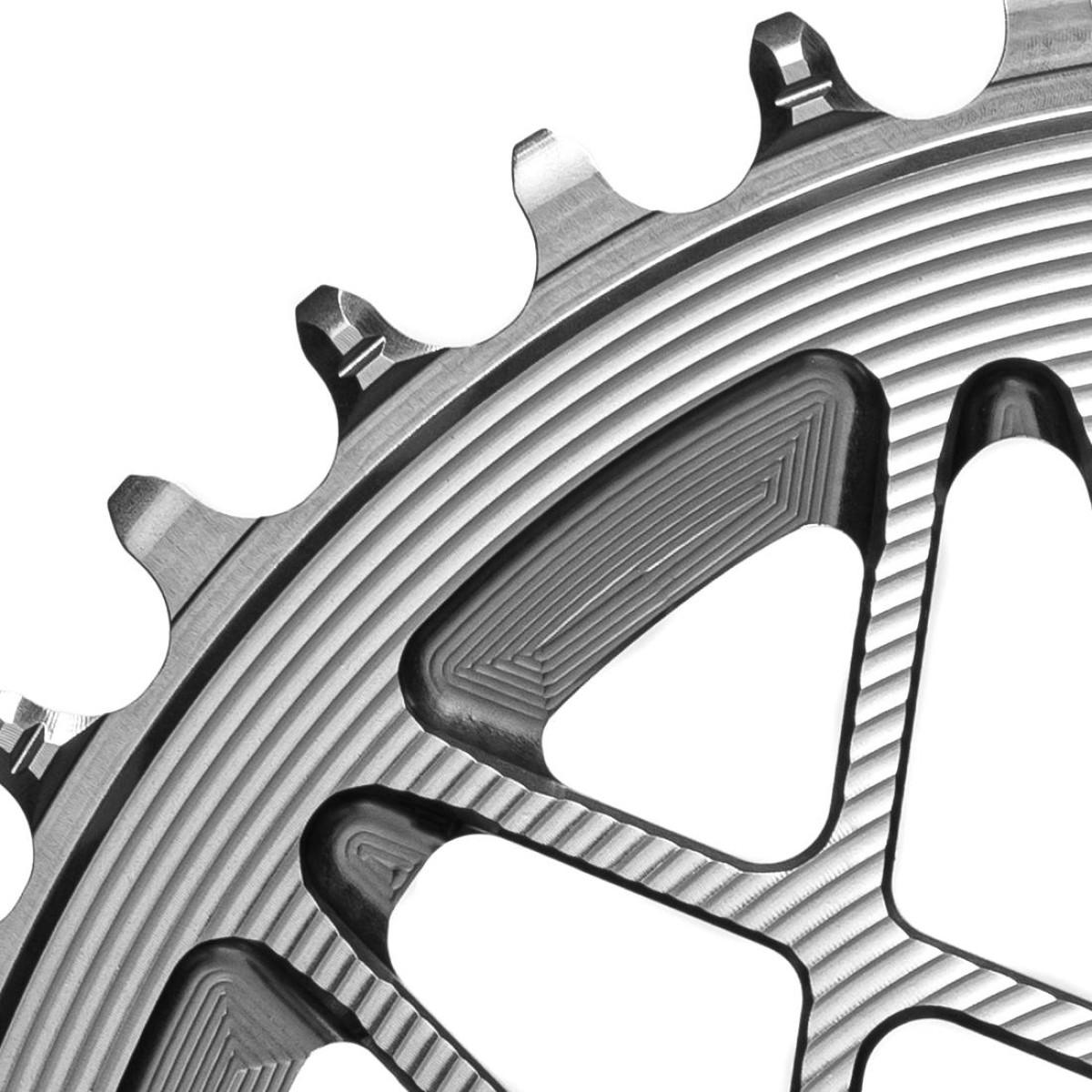 AbsoluteBlack OVAL AXS SRAM Gravel Chainring | 8 Bolt | 1x13/12-speed | Black