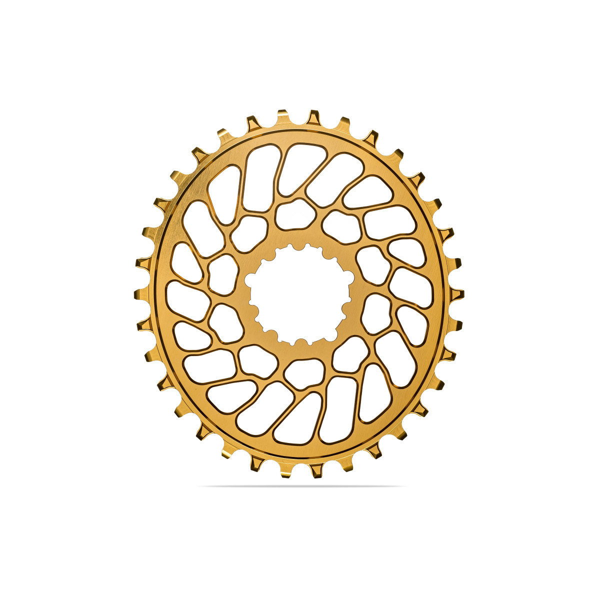 AbsoluteBlack OVAL Sram BB30 Chainring | 0mm Offset | DM | 1x12/11/10-speed | Gold