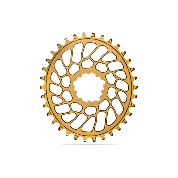 AbsoluteBlack OVAL Sram BB30 Chainring | 0mm Offset | DM | 1x12/11/10-speed | Gold