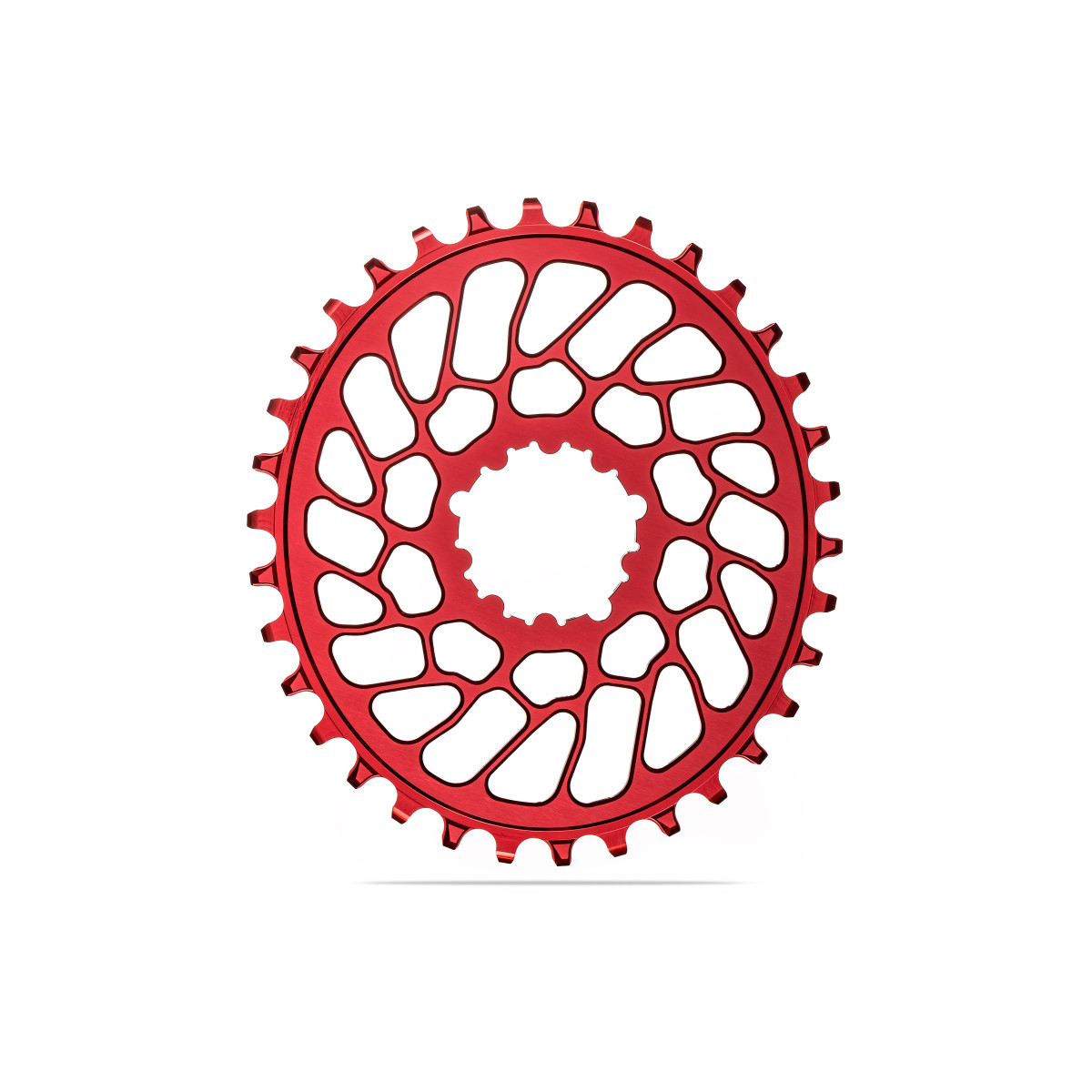 AbsoluteBlack OVAL Sram BB30 Chainring | 0mm Offset | DM | 1x12/11/10-speed | Red