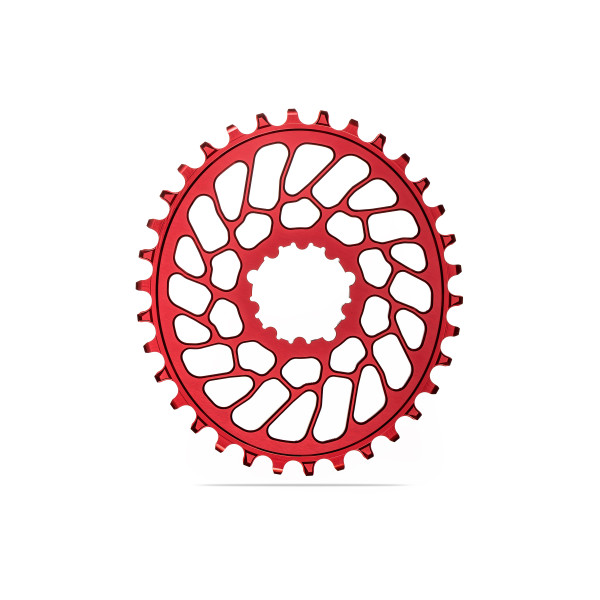 AbsoluteBlack OVAL Sram BB30 Chainring | 0mm Offset | DM | 1x12/11/10-speed | Red