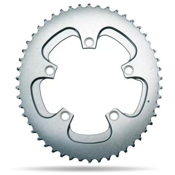 AbsoluteBlack ROAD OVAL WINTER Chainring | 110 BCD | 5 Bolt | Grey