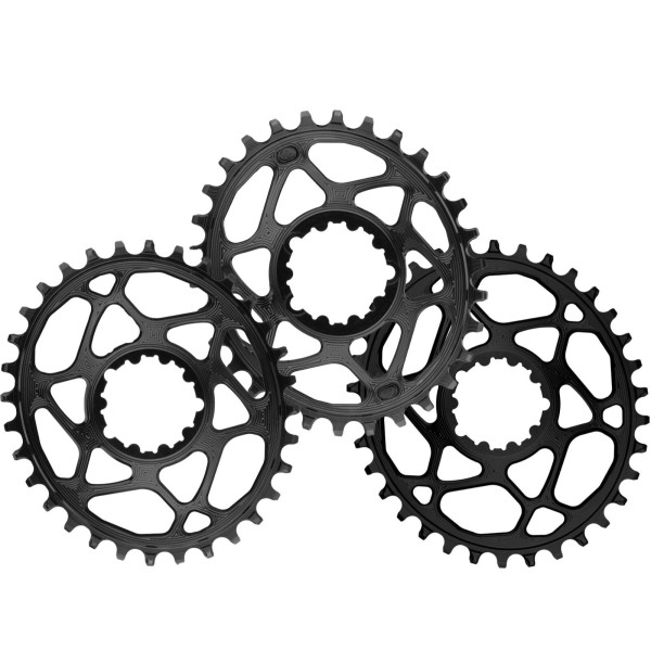 AbsoluteBlack Sram OVAL GXP Chainring | 6mm Offset | DM | 1x12/11/10-speed