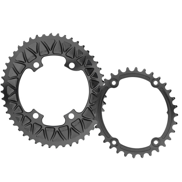 AbsoluteBlack Gravel Sub-Compact Oval Chainring | 110 BCD | 2x11/10-speed