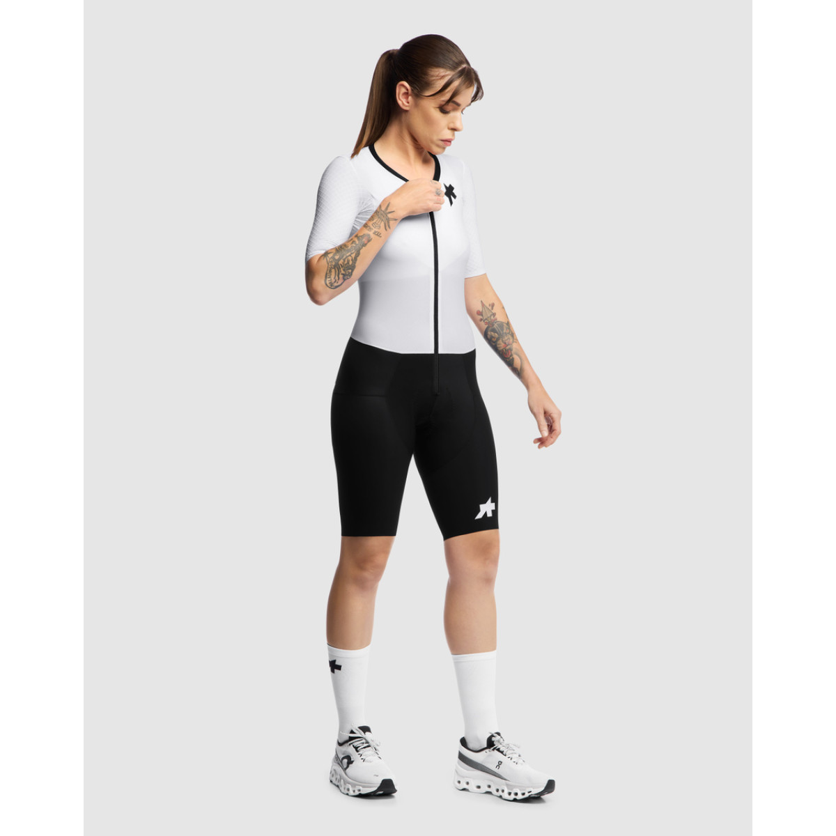 Assos DYORA RSV Triator Speedsuit S11 moteriškas kombinezonas | White Series