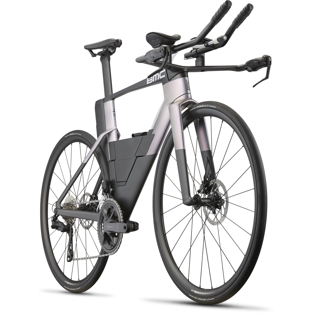 BMC Speedmachine 01 Three triatlono dviratis | Carbon - Chameleon Silver