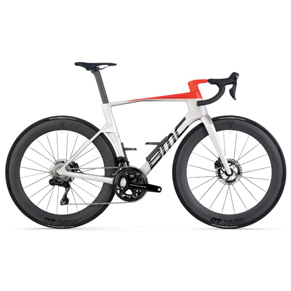 BMC Teammachine R 01 Two plento dviratis | Arctic Silver - Neon Red