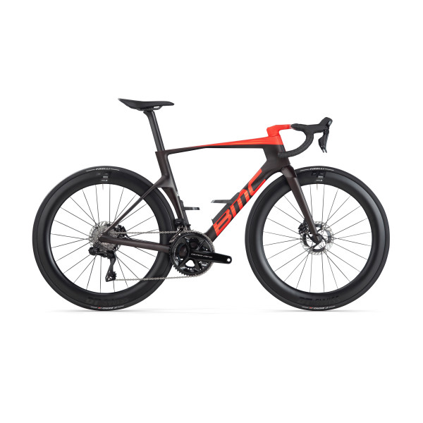 BMC Teammachine R 01 Two plento dviratis | Maroon Carbon - Neon Red