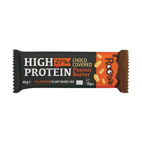 Roo'bar baltyminis batonėlis | 40 g | Choco & Peanut Butter Roo'bar baltyminis batonėlis | 40 g | Choco & Peanut Butter