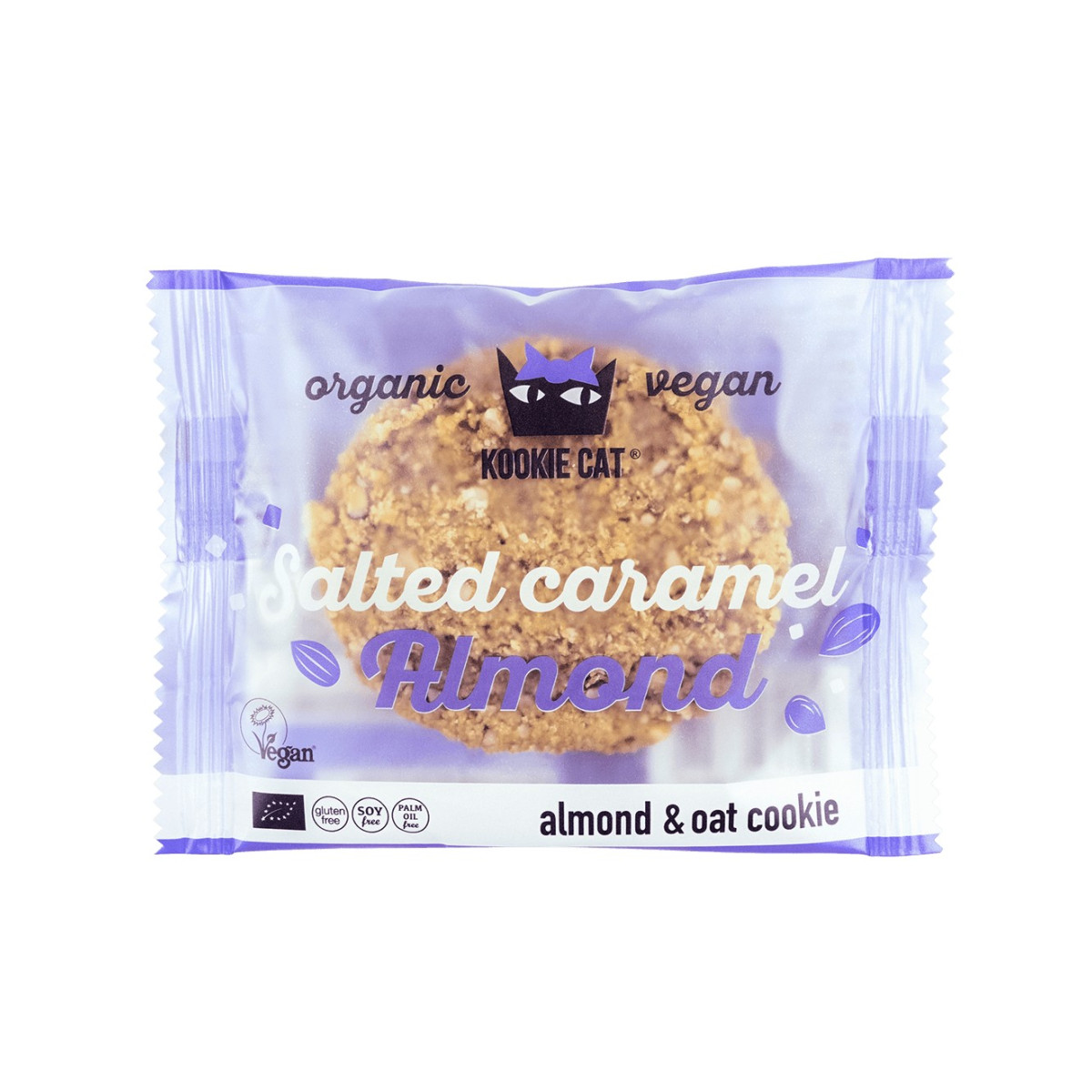 Kookie Cat avižinis sausainis | 50 g | Salted Caramel & Almond