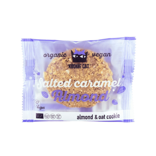 Kookie Cat avižinis sausainis | 50 g | Salted Caramel & Almond Kookie Cat avižinis sausainis | 50 g | Salted Caramel & Almond