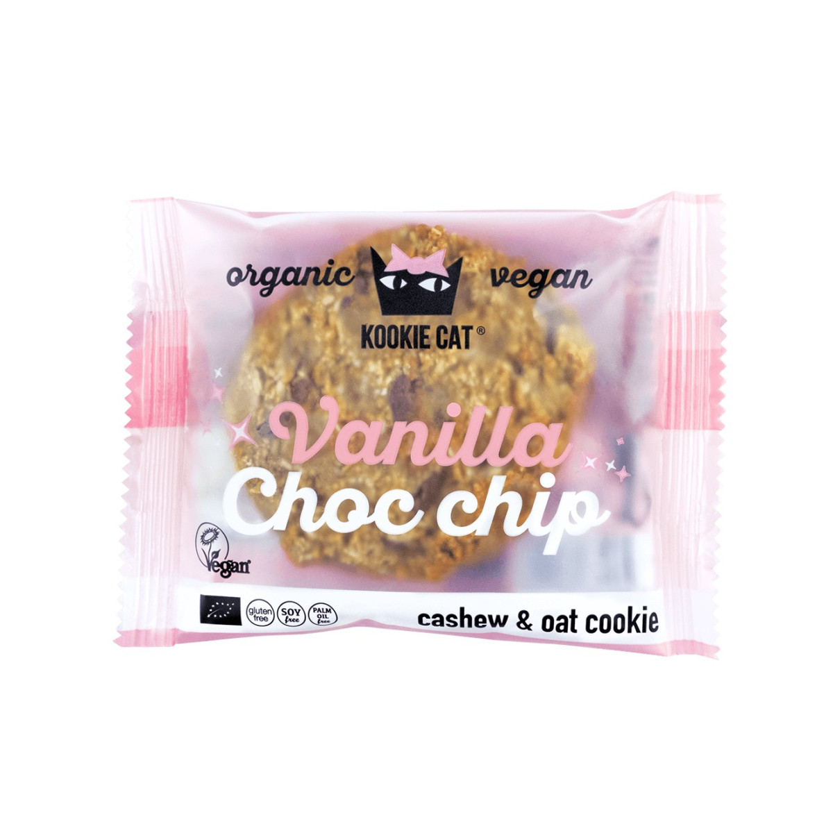 Kookie Cat avižinis sausainis | 50 g | Vanilla & Choc Chip