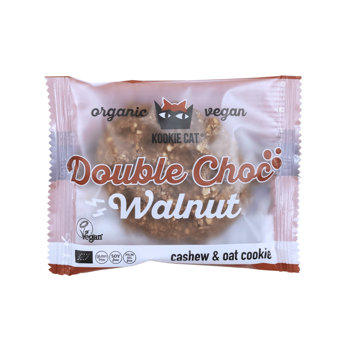 Kookie Cat avižinis sausainis | 50 g | Double Choc & Walnut