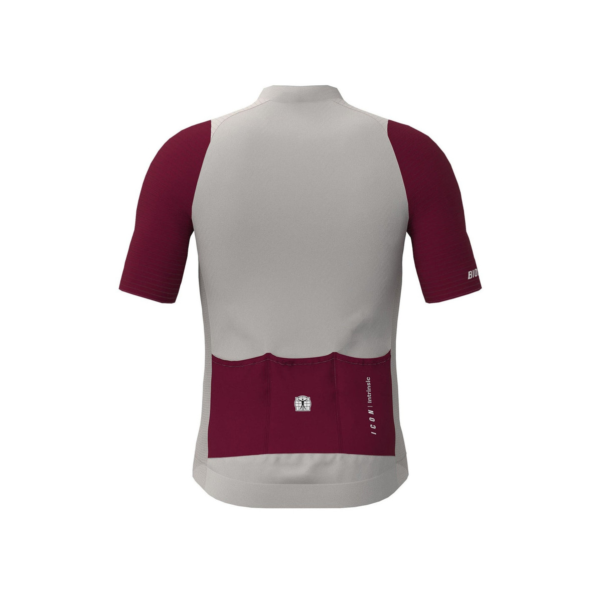 Bioracer Icon vaikiški marškinėliai | Warm Grey - Bordeaux